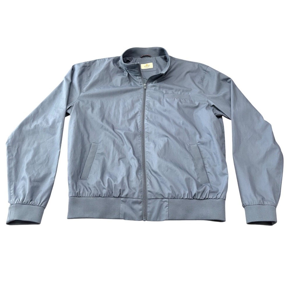 Marine Layer Men's Lightweight Bomber Jacket Slate Blue Size Large Full Zip